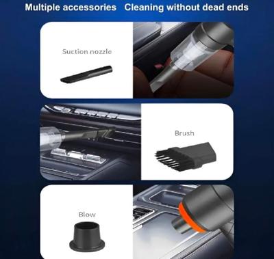 Portable Car Vacuum with 6" Head, ABS Plastic, 6" Length