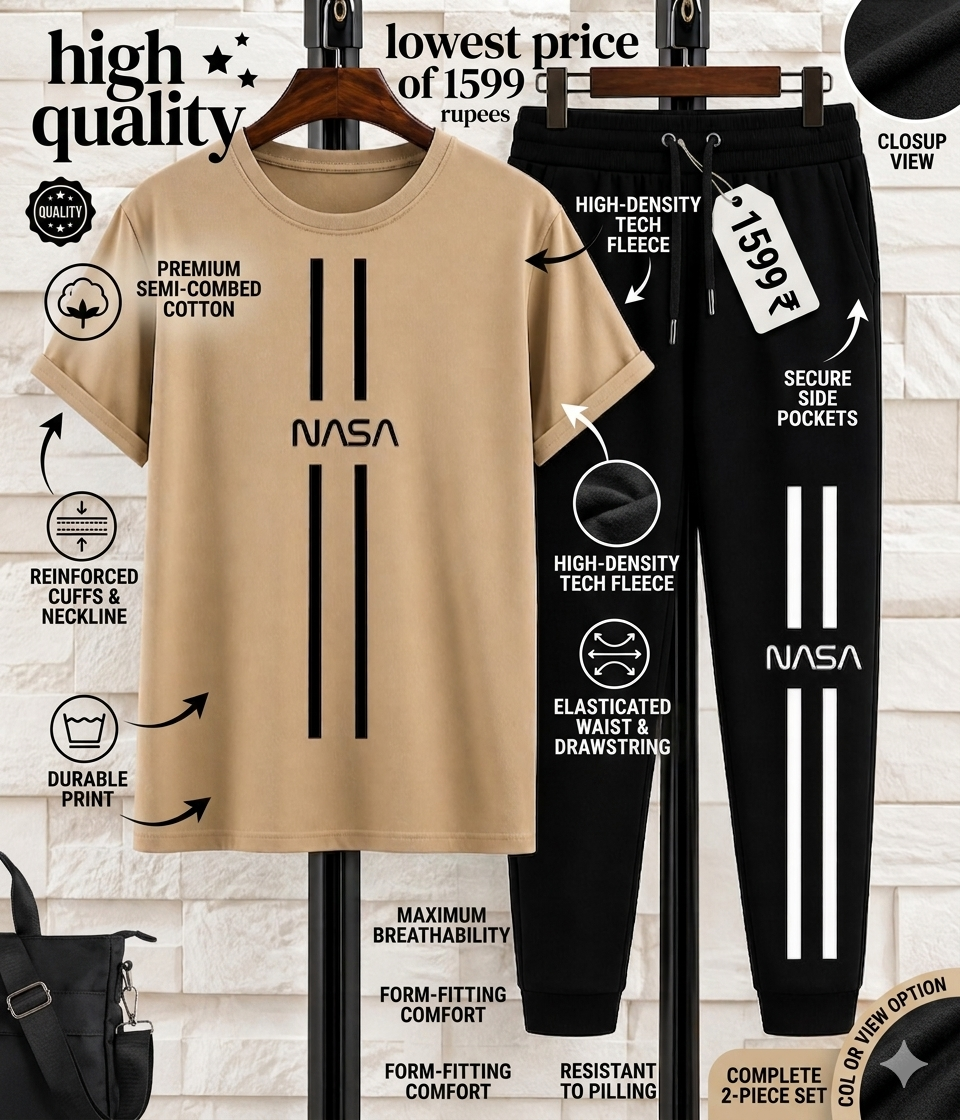 MENS NASA PRINTED TRACKSUIT 2 PEICES